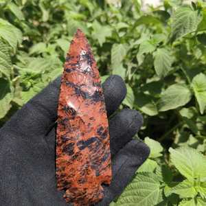 Punta de Flecha de Obsidiana Caoba al por Mayor, 6 Pulgadas, Forjada a Mano, Punto de Piedra Hecho a Mano, Coleccionable - Product Image 3