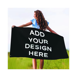 Bandera Publicitaria Personalizada con Impresión Digital Ecológica, 100% Poliéster, Impermeable, para Exteriores, para Adultos Unisex - Product Image 3