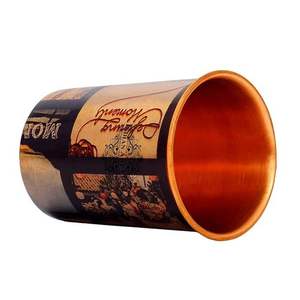 Vaso de Cobre con Diseño Temático de Cumpleaños, Vaso de Agua Creativo de Diseñador, Taza de Metal Artística para Beber, Regalo, Vaso Reutilizable - Product Image 2