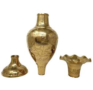 Florero de Latón con Acabado Dorado, Florero Metálico para Decoración del Hogar, Regalos, Sala de Estar, Mesa, Entrada - Product Image 5