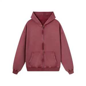 Custom High Quality Heavyweight Winter Streetwear <b>Fleece</b> Digital Printing Oversized Vintage Acid Wash Hoodie Blank <b>Zipper</b> - Product Image 1