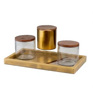 European American Style Eco-Friendly Handmade Durable Resin Tray Acrylic Jars for Dry Fruit Candy <b>Storage</b> Serving Tray Breakfast - Product Image 1