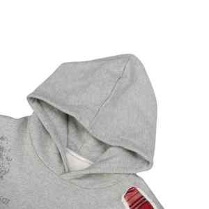 เสื้อฮู้ดดี้คุณภาพสูง ผ้าฝ้ายถัก พิมพ์ลาย เป็นมิตรกับสิ่งแวดล้อม ทรงโอเวอร์ไซส์ หนานุ่ม สตรีทแวร์ ดีไซน์เนอร์ แพทช์เวิร์ค หรูหรา ครอปท็อป ผู้ชาย - Product Image 4