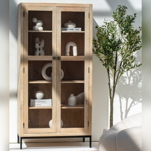 Vitrina de Madera Vandana Merino Ultra, Mueble de Almacenamiento Moderno de Madera Sólida con Diseño Minimalista - Product Image 4