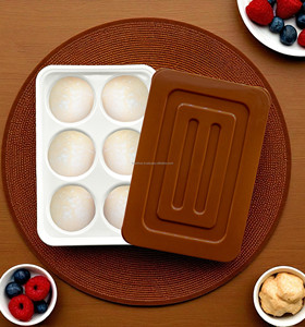 Contenedor de Plástico para Masa con Tapa, Bandeja Multicolor para Bolas de Masa para Uso en la Cocina, Bandeja con Capacidad para 6 Bolas - Product Image 2
