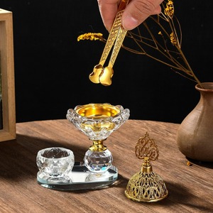Quemador de Incienso Árabe de Vidrio Premium Kraft World, Quemador de Bakhoor con Pinzas, Incienso Árabe Moderno - Product Image 6