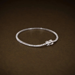 Bracelet tennis Iced Jewelz de luxe en diamants de laboratoire taille brillant 2 mm, unisexe, certifié IGI, or 14 carats, élégant pour mariage et soirée - Product Image 2