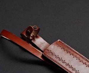 Espada romana Gladius de Damasco con hermoso mango y funda de cuero incluida - Product Image 3