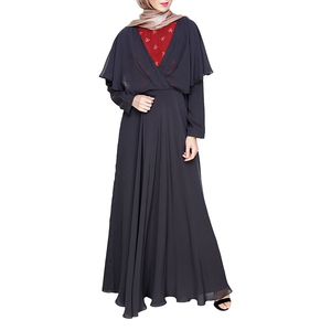 Abayas de printemps respirantes à manches longues pour femmes musulmanes, de haute qualité, unies, entièrement couvrantes, avec logo personnalisé, sur mesure, vente en gros - Product Image 1