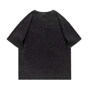 เสื้อยืดผ้าฝ้ายสีดำสำหรับผู้ชาย คอกลม แขนสั้น พิมพ์ลายตัวอักษร สวมใส่สบายๆ ในฤดูร้อน - Product Image 2