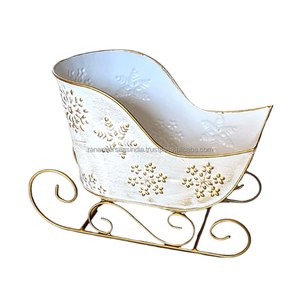 Trineo de Papá Noel de hierro de Metal de lujo de alta calidad, perfecto para decoración de vacaciones, uso interior y exterior a buen precio - Product Image 6