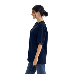 เสื้อยืดคุณภาพสูงสำหรับผู้หญิงและผู้ชาย รุ่น Next Level Ladies สีกรมท่า แบบเรียบ สีดำ ผสมผสานสามเนื้อผ้า - Product Image 3