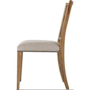 Chaise de salle à manger moderne du milieu du siècle, en tissu rembourré, pour usage domestique - Product Image 3