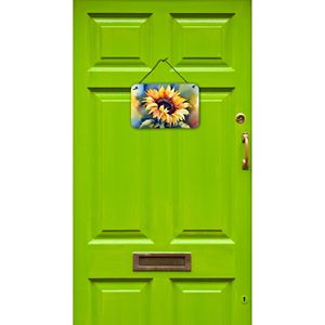 Multicolor NEW 8HX12W Sunflowers Watercolor Wall Art Prints Aluminum Metal Door Hanging <b>Sign</b> for Kitchen <b>Bar</b> Bathroom Home Decor - Product Image 2