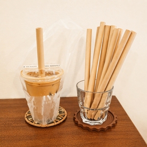 Eco Friendly <b>Bamboo</b> Disposable <b>Straws</b> Round Drinking <b>Straws</b> 200 mm 6 mm for Party Restaurant Beverage Service - Product Image 6