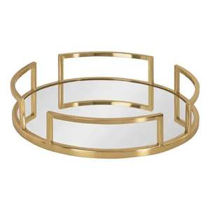 Bandeja para tocador de baño, bandeja de servicio para bar, bandeja para servir bebidas, bandeja con base de vidrio, bandeja con base de espejo, bandeja decorativa premium para el hogar - Product Image 5