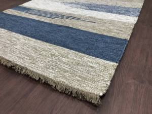 Tapis d'intérieur/extérieur moderne abstrait, tissé à la main, réversible, résistant aux taches, en PET recyclé, tissage plat, écologique - Product Image 2