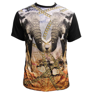 T-shirt à col rond pour homme, manches courtes, coupe classique, style décontracté, logo uni sur le devant, anti-boulochage, séchage rapide, tissu tricoté 100% polyester - Product Image 6