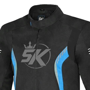 Veste de vélo unisexe courte en textile imprimé, imperméable, anti-poussière, respirante, anti-UV, à fermeture éclair rayée, chaude pour l'hiver - Product Image 3