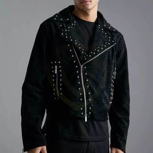 Men's <b>Suede</b> leather <b>Jacket</b> in High Street Style Rehingstone Winter <b>Suede</b> leather <b>Jacket</b> - Product Image 1