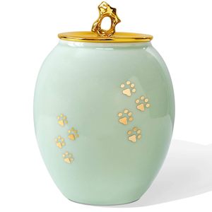 Wholesale Medium Pet <b>Urns</b> for Dogs Ashes Ceramics Pet <b>Urn</b> for Dog <b>Cat</b> Ashes Paw Prints Personalized Cremation <b>Urns</b> - Product Image 1