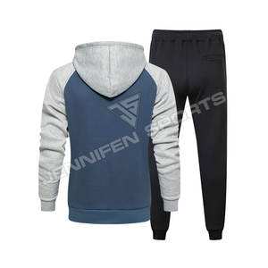 Survêtement Homme en Polaire Solide Spécial avec Double Poche Zippée, Coton Aéré Léger et Respirant, Mode Hiver, Logo Personnalisé, Tenue de Sport - Product Image 3