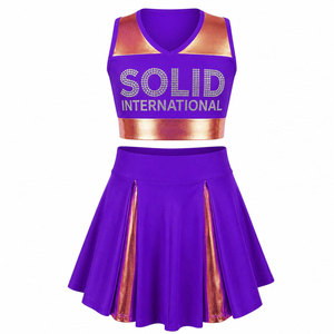 Uniforme de cheerleading de qualité supérieure, tissu résistant à la décoloration, coutures solides, présentation élégante, tenue d'équipe. - Product Image 5