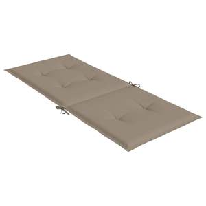 Juego de 6 Cojines para Sillas de Exterior de Poliéster Color Taupe, Espuma de Fibra, Alta Visibilidad y Funda de Asiento Cómoda - Product Image 5