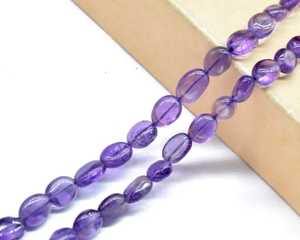 Perles ovales polies en améthyste naturelle, pierres précieuses violettes pour la fabrication de bijoux, fournisseur en gros, vente en vrac, commerce international B2B! - Product Image 1