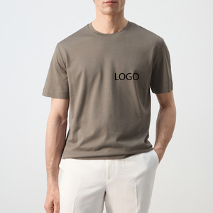Camiseta de Algodón para Hombre, Diseño Básico para el Guardarropa Diario, Cuello Redondo, Personalizable, Alta Calidad, Precio de Fábrica para Compras al por Mayor 2026 - Product Image 1