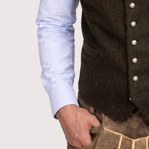 Chaleco Bávaro Tradicional Alemán de Alta Calidad para Hombre, Estilo Casual Elegante, Reversible, Transpirable, Mezcla de Poliéster/Algodón para Invierno - Product Image 5