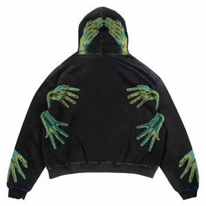Sweat à capuche surdimensionné à imprimé graphique, style streetwear, par Twin City Custom, prix de gros, fabriqué en usine - Product Image 5