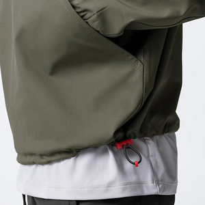 Bulk Outdoor Sportswear Athletic Jacket Supplier Low MOQ 1/4 Zip Pullover Windbreaker Tracksuit Performance Running Wear Anorak - Product Image 4
