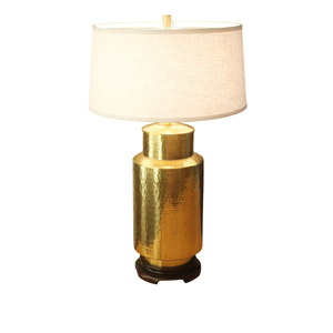 Latest Geometric Design Bronze Metal Table Lamp Base With Hammered Textured Finish Luxury Bedside Desk Accent <b>Lighting</b> For Sale - Product Image 6