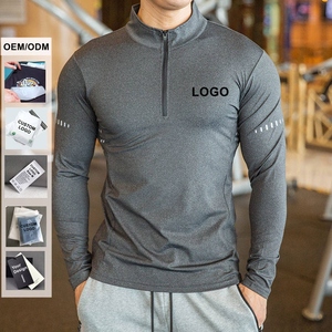 Camiseta deportiva personalizada con cremallera de 1/4 para hombre – Camiseta de manga larga de secado rápido para gimnasio, fitness y golf - Product Image 3