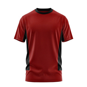 เสื้อยืดแขนสั้นผู้ชาย สีส้มดำ คอโอ ทรงสปอร์ต ผ้าถัก แห้งเร็ว ทรงปกติ - Product Image 5