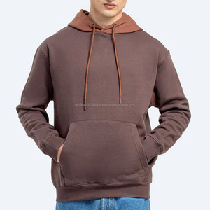 Sudadera con Capucha para Hombre, 100% Algodón, Estilo Holgado con Diseño de Parches en las Mangas, Gruesa para Invierno - Product Image 1
