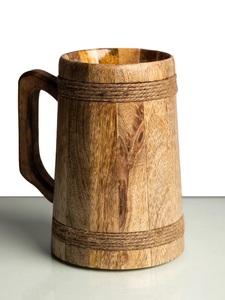 Taza de Cerveza y Café de Madera Hecha a Mano, Taza para Beber de Madera Natural, Regalos Rústicos, Venta al Por Mayor, OEM, Personalizada - Product Image 1