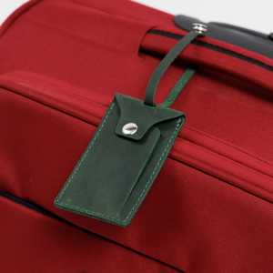 Custom Real Leather Luggage Tags Privacy Flap Travel Bag Tags Genuine Leather Suitcase <b>Name</b> <b>Labels</b> Brand LMP-0291 - Product Image 1