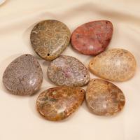 Venta al por Mayor de Colgantes de Jade Coral Natural de Alta Calidad en Forma de Lágrima, Colgante de Piedra de Crisantemo de Cristal