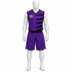 Uniforme de Baloncesto Personalizado con Logotipo y Número, Conjunto de Camiseta sin Mangas y Pantalones Cortos, Transpirable, de Poliéster, para Equipos Adultos - Product Image 3