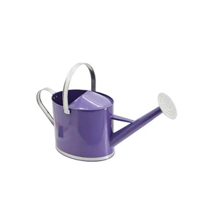Arrosoir en métal violet avec long bec verseur et finition peinte durable pour le jardinage, arrosoir en acier inoxydable - Product Image 1