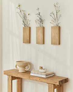 Étagère en bambou naturelle en forme d'hexagone Étagères en bois suspendues pour la décoration de la maison ou du bureau - Product Image 6