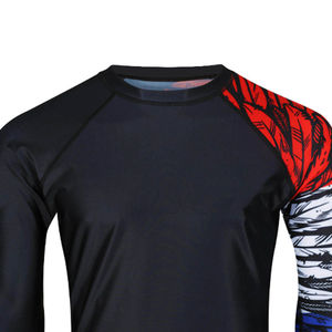 Maillot de compression léger à manches courtes pour MMA, sublimation personnalisée, vente en gros, OEM, maillot de compression pour homme imprimé sur mesure - Product Image 2