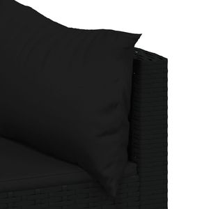 Ensemble de 4 chaises longues de patio noires, ensembles de jardin élégants - Product Image 6