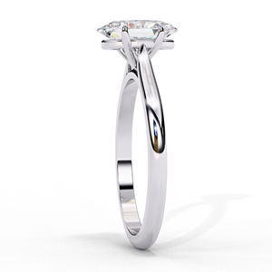 Anillo de Compromiso de Plata 925 con Moissanita, Corte Ovalado, Engaste Invisible, Joyería para Mujer, Regalo para Boda o Fiesta - Product Image 1