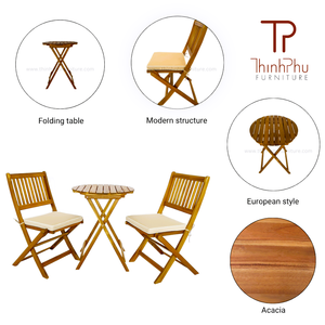 THINH PHU FURNITURE TP6135 Modern Modular Sectional LISA Patio Bistro Coffee Shop Set (3pcs) 5cm Seat Cushion - Product Image 6