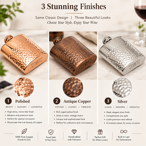 Petaca de metal con acabado de cobre martillado en ángulo y superficie texturizada, portátil para viajes, camping, bar, regalo para hombres y padrinos de boda - Product Image 4