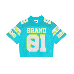 Retro Soccer <b>Crop</b> Jersey Women <b>Red</b> Vintage Varsity Polo Style Athletic Fashion <b>Top</b> - Product Image 3