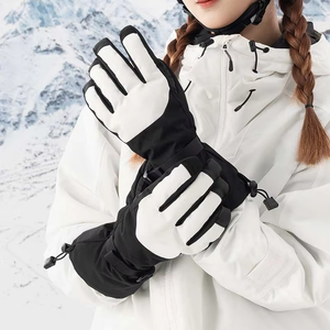 Design 2026 Fox fur Outdoor Men and Women winter Fashion heated weatherproof Snow <b>Ski</b> leather Mitts - Product Image 6